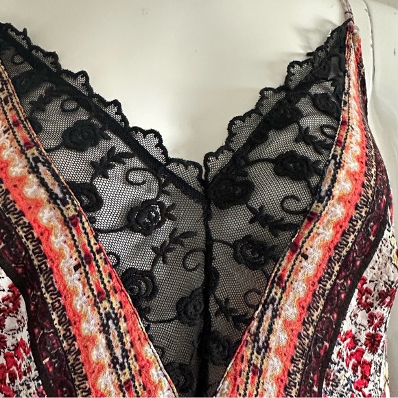 Free People Love Bird Printed Mini Dress Black - Picture 10 of 14